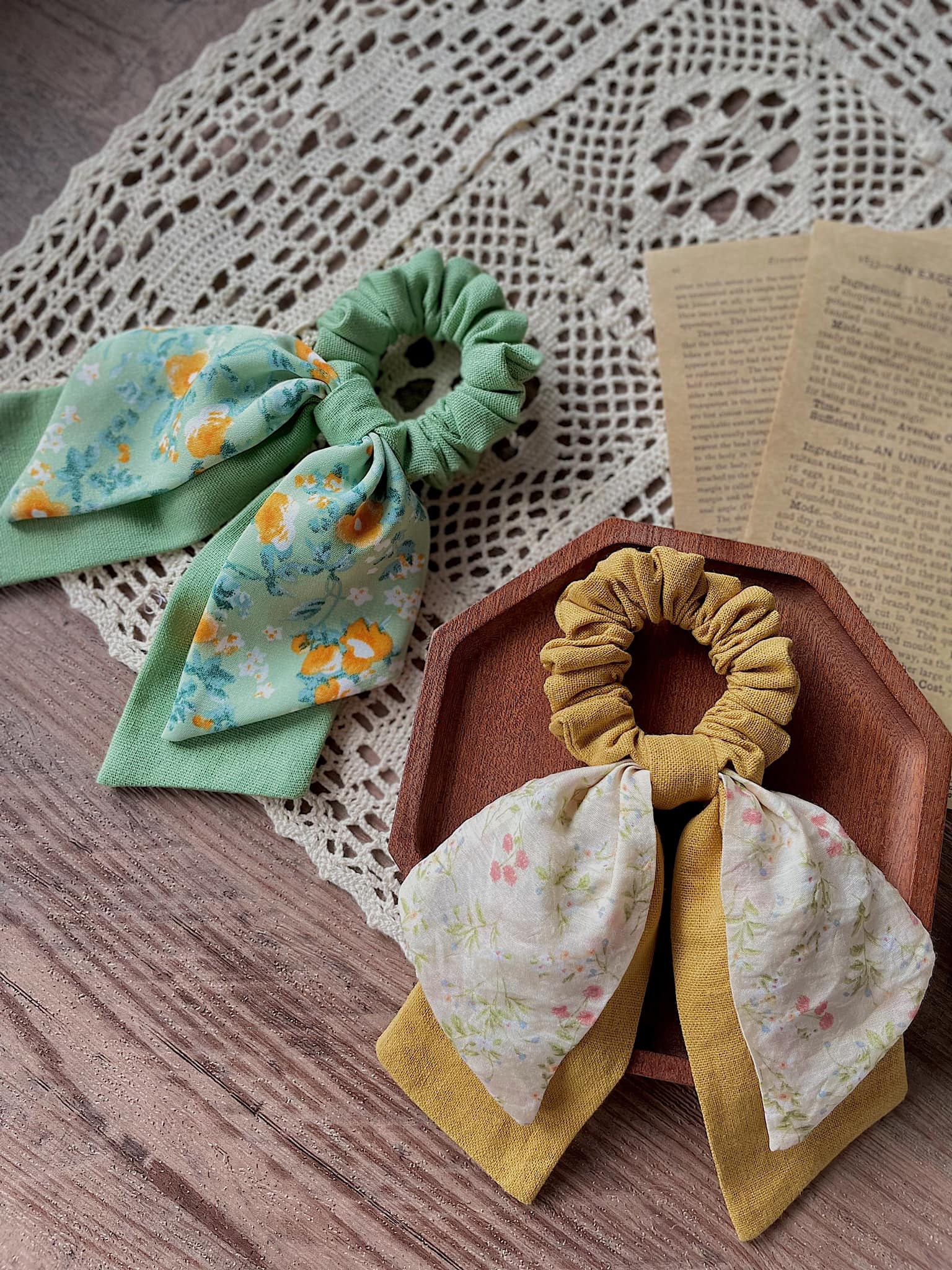 Dây Cột Tóc Scrunchies Linen Handmade