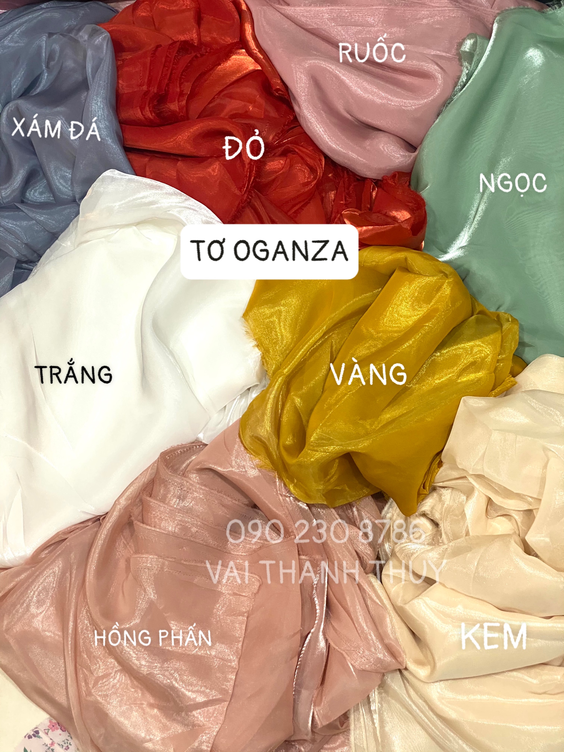 VẢI TƠ OGANZA - DÒNG VẢI CAO CẤP - 1 MÉT X 1M5