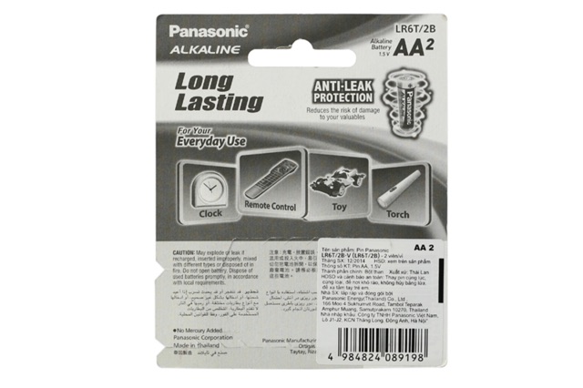 Vỉ 2 viên Pin AAA Panasonic Alkaline Chính Hãng