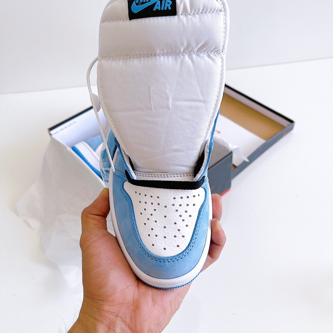 Giày Sneaker Air J0rdan 1 Retro High University Blue  ( JD1 màu xanh SC)