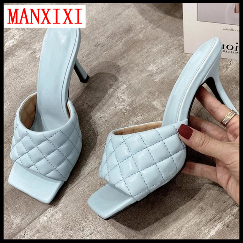 MANXIXI Brand Fashion Slippers High Heels 3.54 Inches Beautiful Sexy Big Size Sandals For Women (Size 35-43)