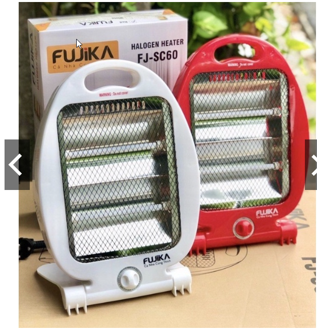 Đèn sưởi - Quạt sưởi Fujika FJ-60A 2 chế độ phát nhiệt, tự ngắt - cách nhiệt an toàn, tiết kiệm điện
