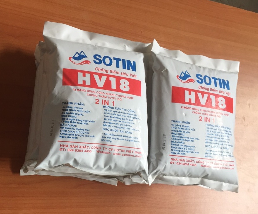 HV18 - XI MĂNG ĐÔNG CỨNG NHANH CHỐNG THẤM