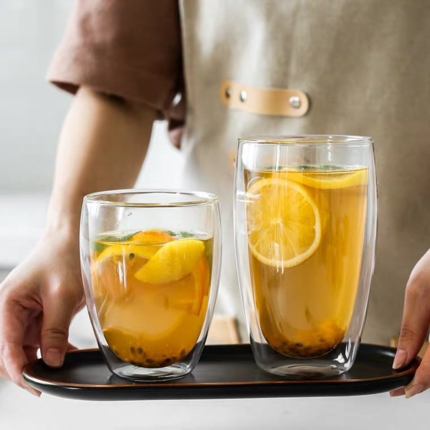 Cốc thủy tinh 2 lớp 80ml - 250ml - 350ml - 450ml (Thủy tinh chịu nhiệt Borosilicat)