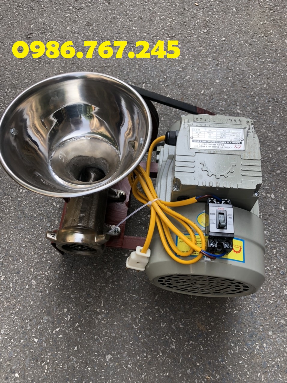 Bệ đùn thịt, xay xương không motor, cối 8/10/12