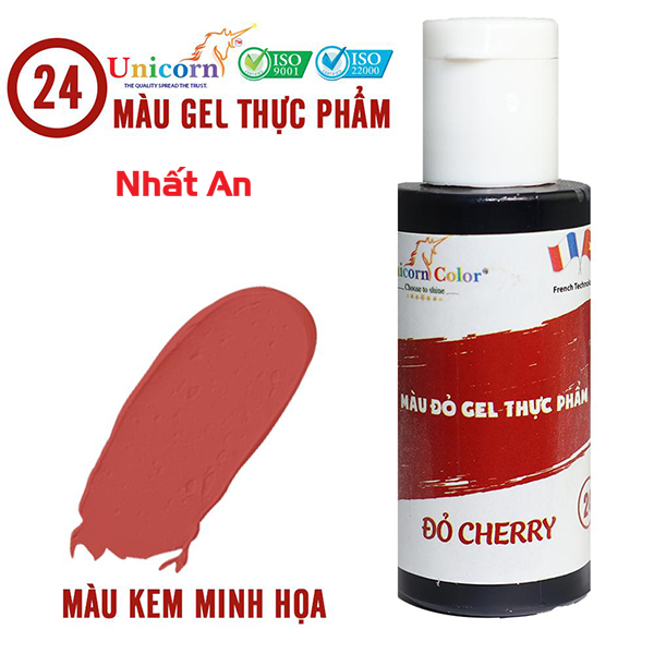 Màu gel thực phẩm đỏ cherry 28gr unicorn