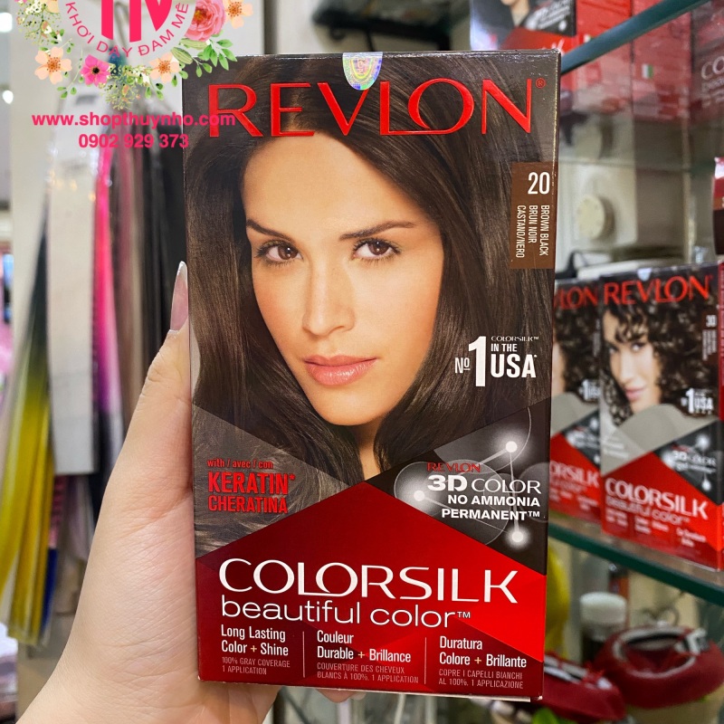 Thuốc nhuộm tóc Revlon ColorSilk số 20 - Đen Nâu cao cấp