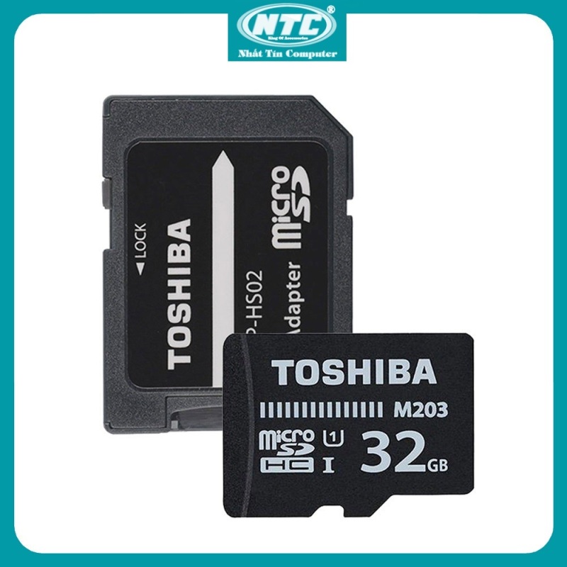 Thẻ nhớ MicroSDHC Toshiba M203 32GB UHS-I U1 100MB/s kèm Adapter (Đen) - Nhất Tín Computer