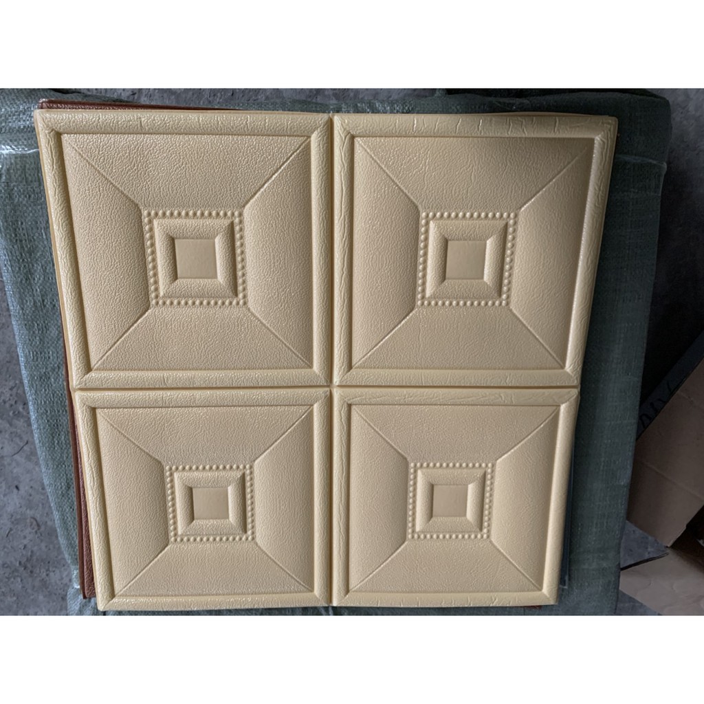 XỐP DÁN TƯỜNG 3D GIẢ DA CỰC ĐẸP 60x60cm