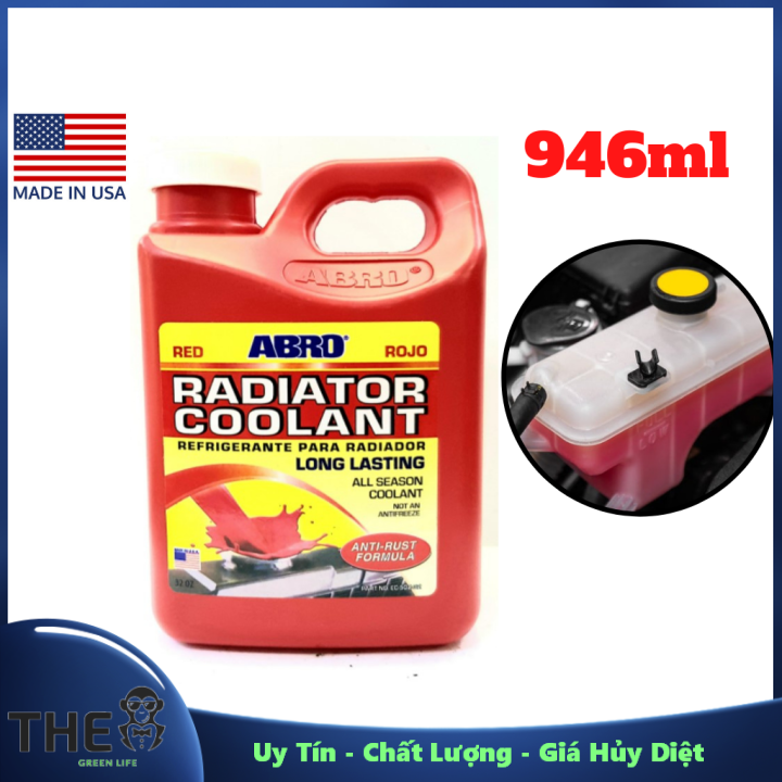 Nước Làm Mát Động Cơ Dùng Cho Cả Ô Tô và Xe Máy ABRO ENGINE COOLANT Đỏ