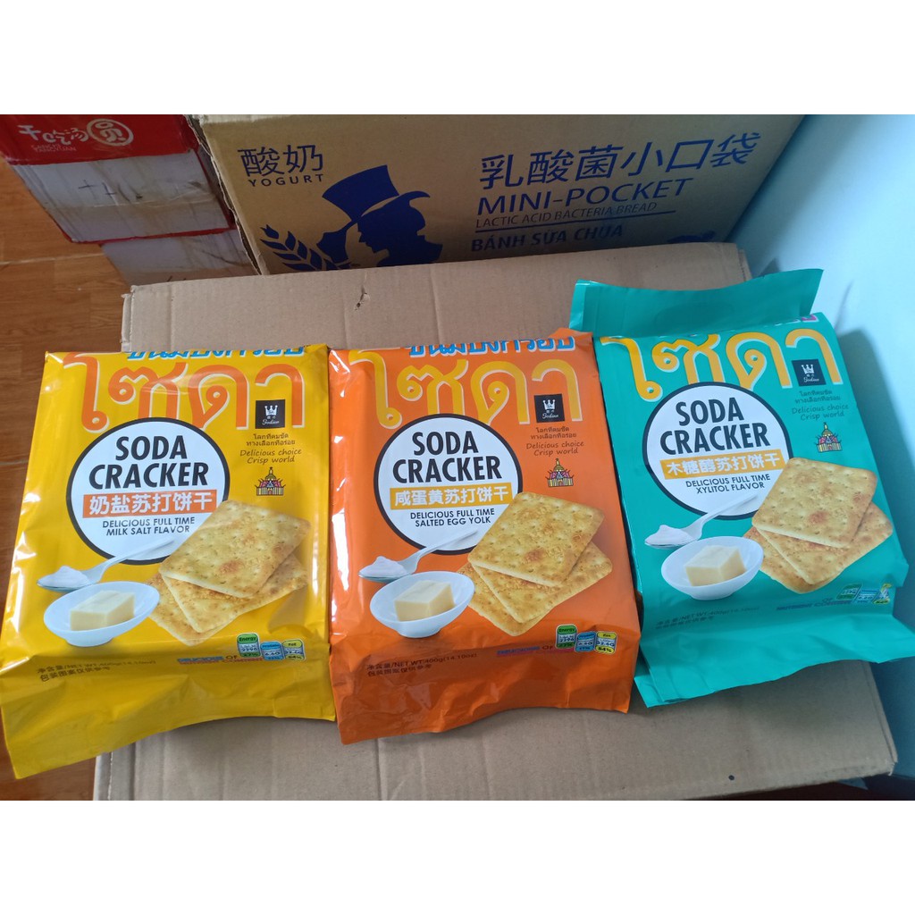 [GÓI 400G] Bánh Quy SODA CRACKER 400g - Thái Lan