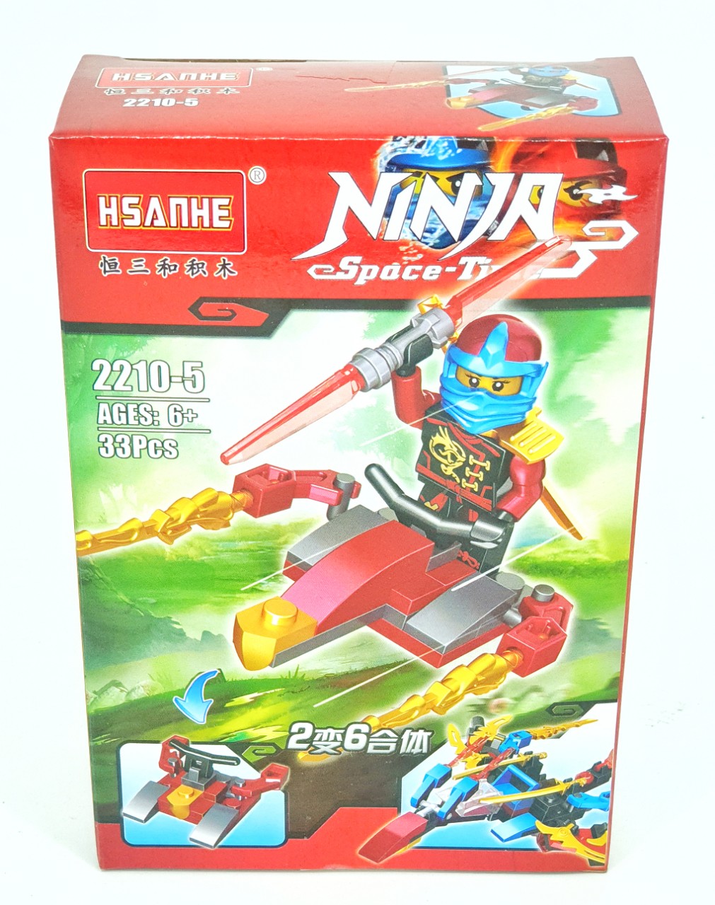 [HCM]Bộ 6 Minifigures Ninjago 6 in 1 Lắp Ráp Phi Cơ Ninja ( 194 Mảnh )