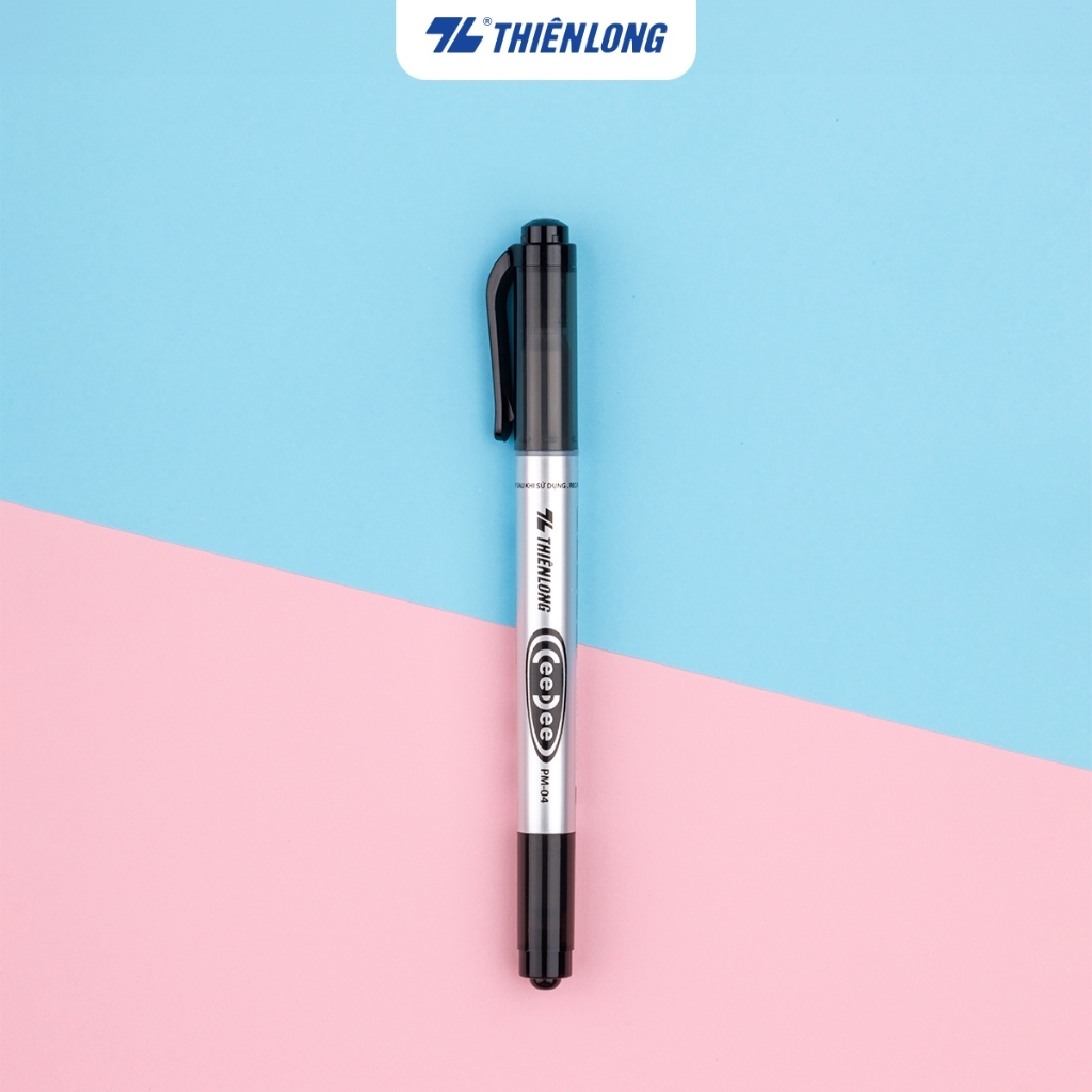 Bút lông dầu 2 đầu nhỏ thiên long pm-04