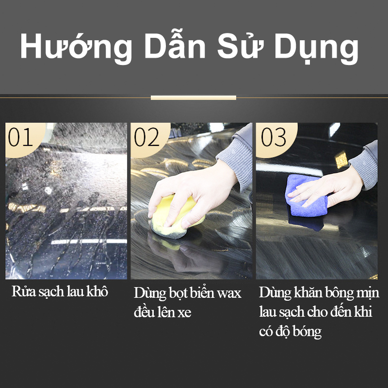 WAX Đánh Bóng BLACK cho Xe ô tô, Xe Máy