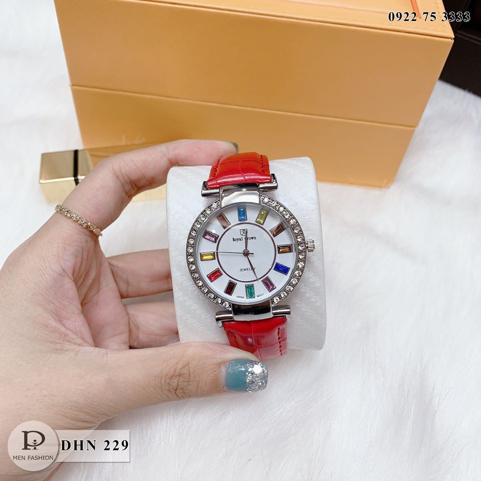 [Fullbox - xả kho] Đồng hồ nữ RC - Đá đa sắc -DHN229