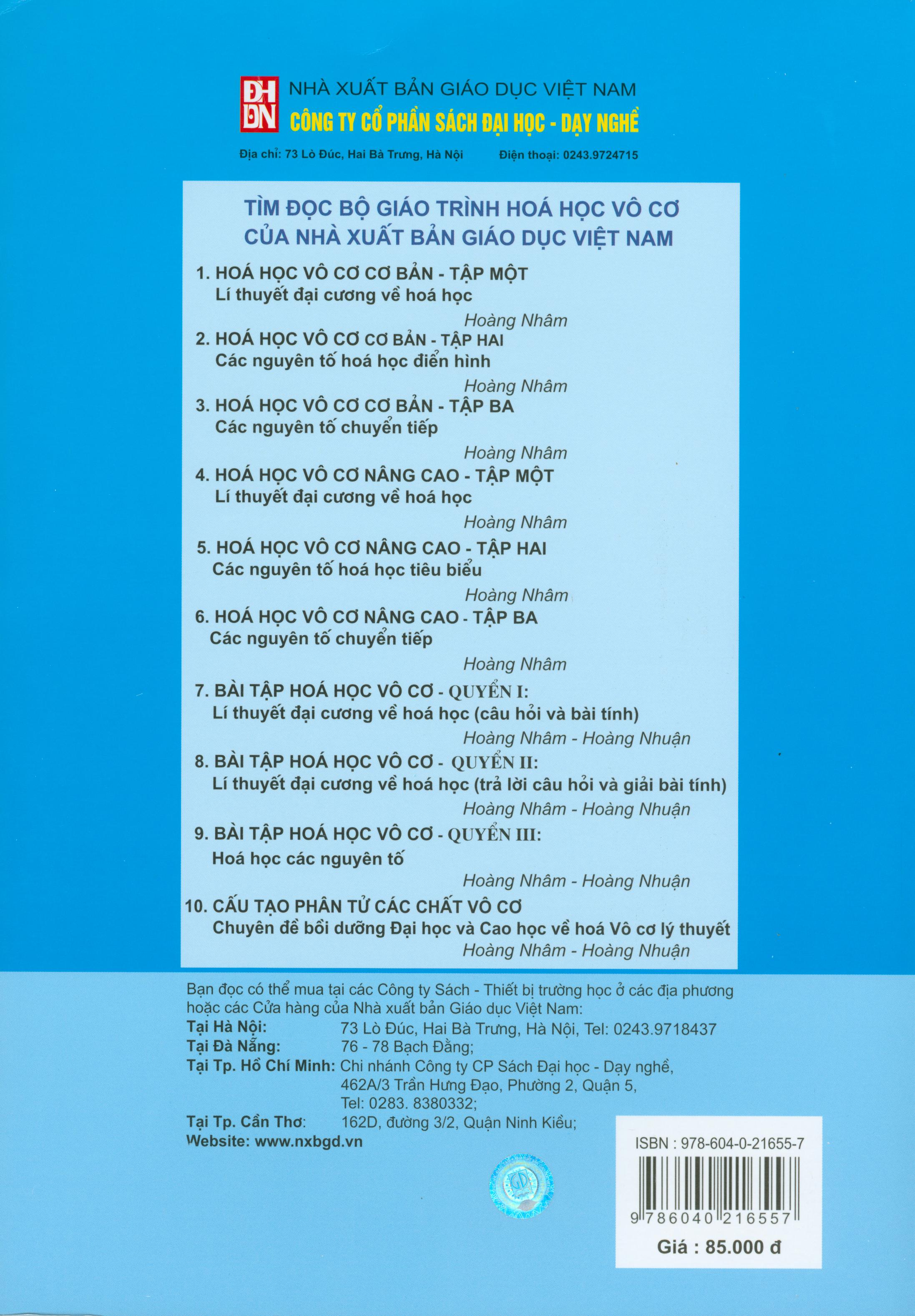 Cấu tạo phân tử các chất vô cơ