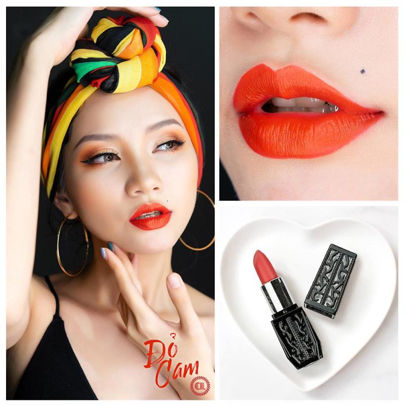 Son thỏi,Son tươi bền màu cao cấp ChjakjLinh - Màu Đỏ Cam - 100% thiên nhiên giá rẻ
