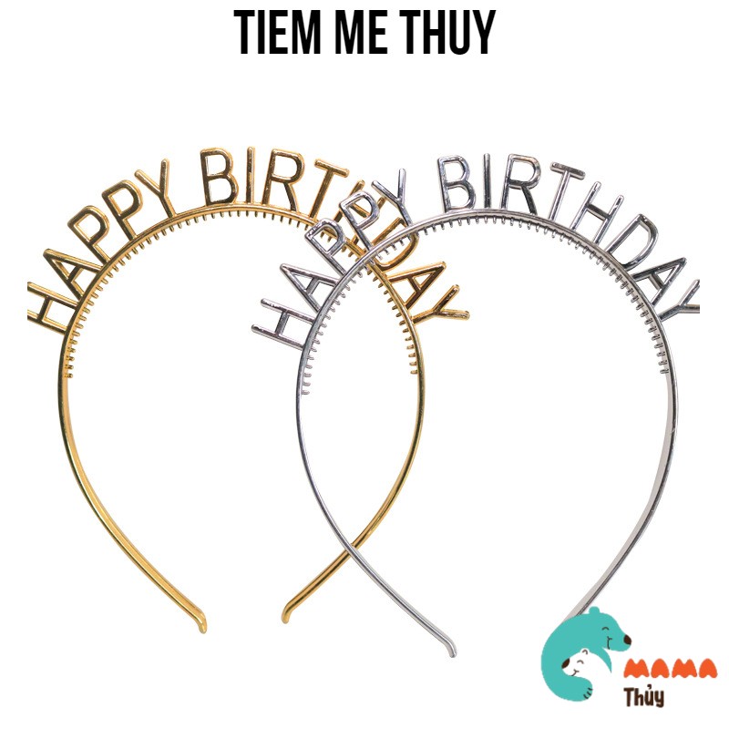 Cài tóc nhựa sinh nhật HAPPY BIRTHDAY cứng cáp
