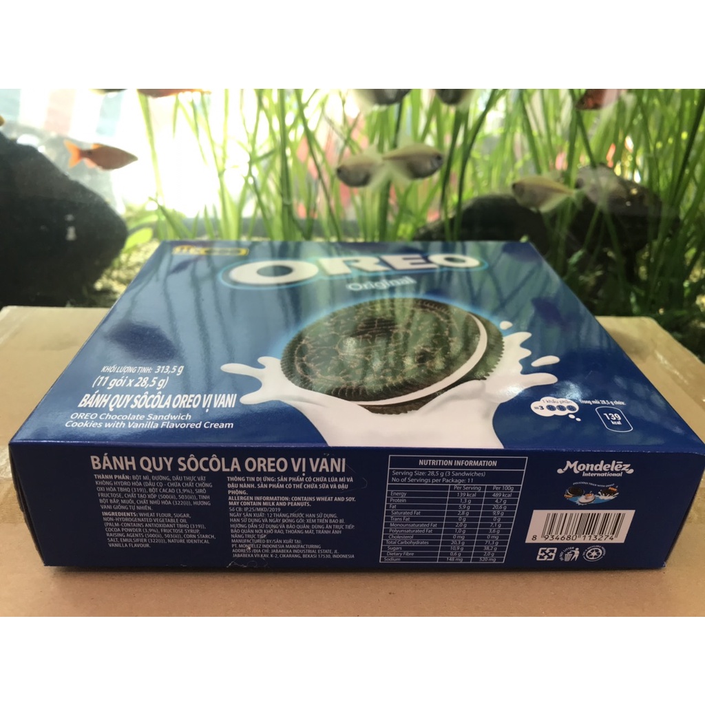 Bánh Quy Sôcôla Oreo Vị Vanilla (Hộp 303.6g)