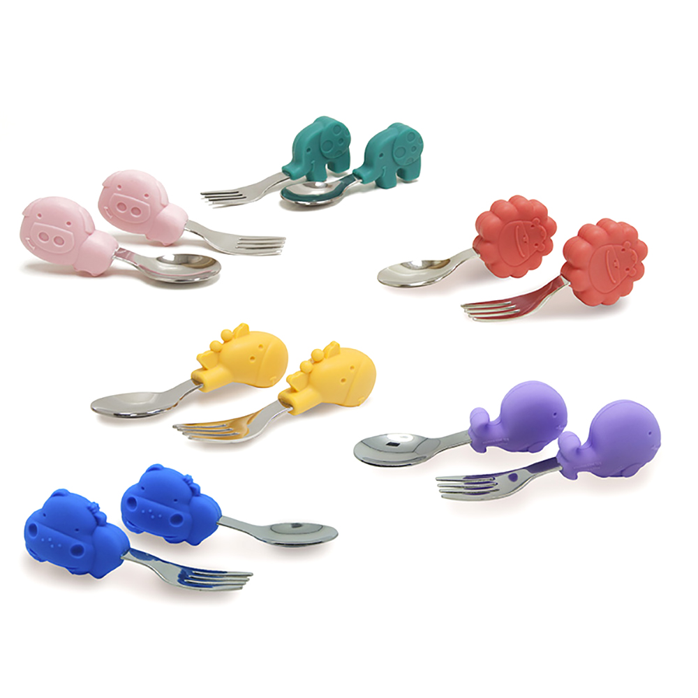 Bộ thìa nĩa tập ăn cho bé Palm Grasp Marcus & Marcus, từ 18 tháng - Marcus