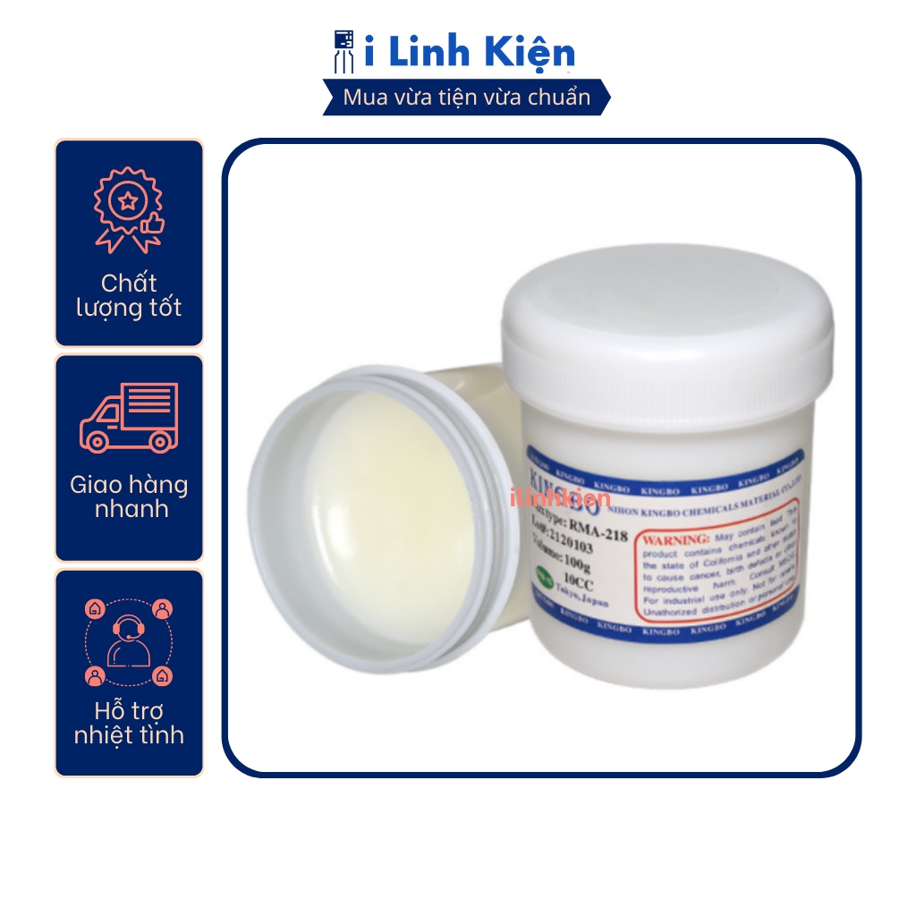 Mỡ hàn thiếc kingbo rma-218 khò ic . hàn linh kiện thay thế nhựa thông.