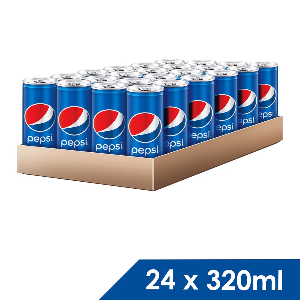 HN&HCM - FREESHIP 0Đ Thùng 24 Lon Nước Ngọt Có Gaz Pepsi 320ml lon