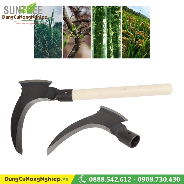 Liềm phát cỏ Lưỡi Đa Năng Cắt Cây luôn cán 40cm