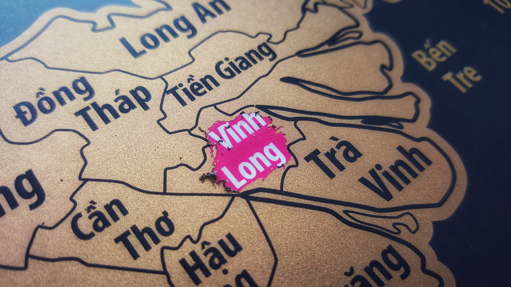 Vietnam Scratch Map Gold Edition
