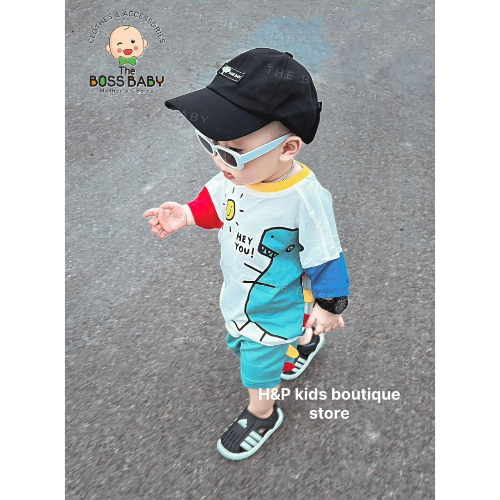 SALE BỘ COTTON KHỦNG LONG BÉ TRAI(HIKL)
