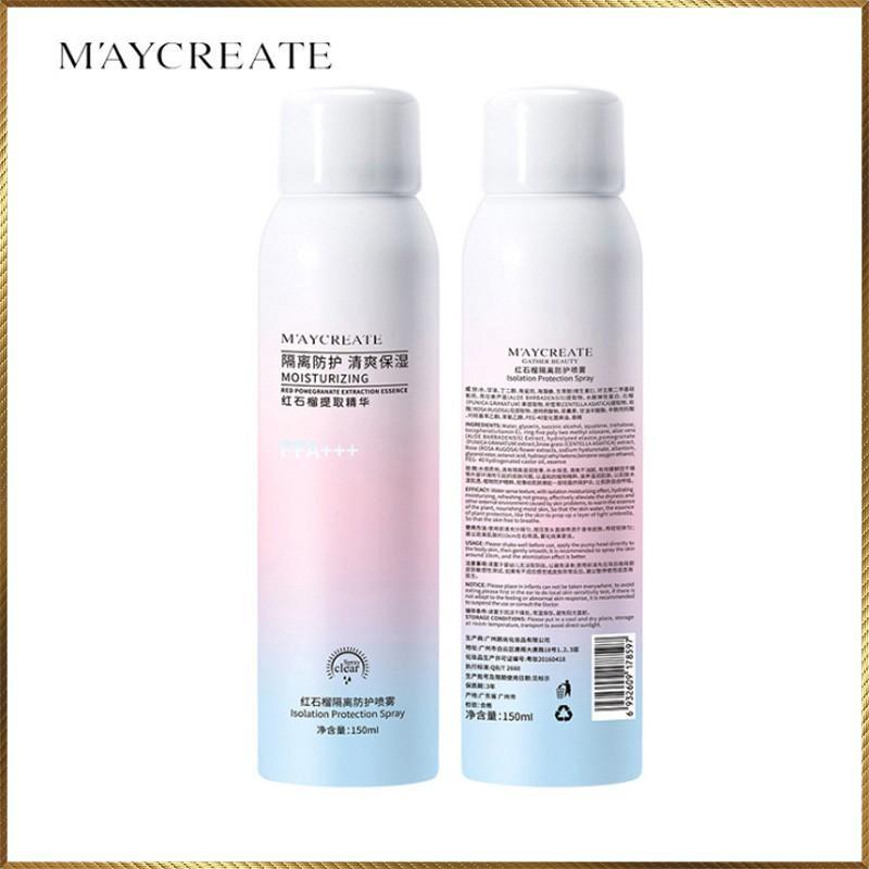 xịt chống nắng Maycreate 150ml
