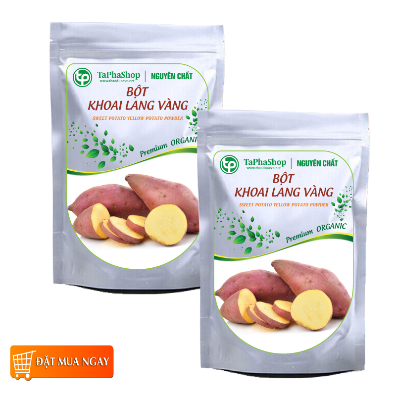 Bột khoai lang vàng nguyên chất 100g - Thảo Dược Tấn Phát - chuyên dùng để làm các món ăn thơm ngon và bổ dưỡng