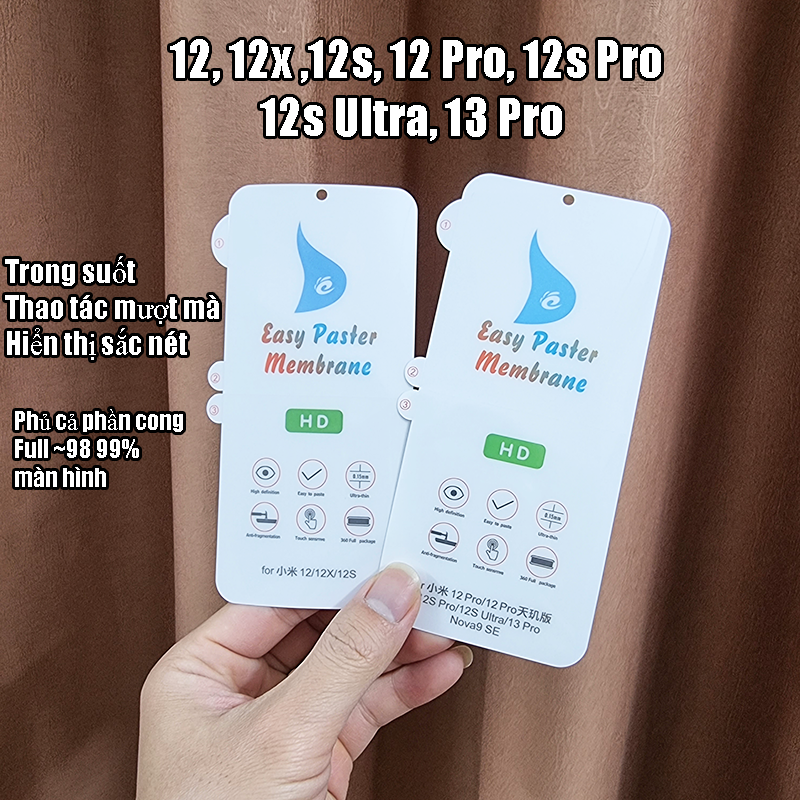 Dán ppf full màn hình xiaomi 13 pro, xiaomi 12s ultra, xiaomi 12s pro, xiaomi 12 pro, xiaomi 12x, xiaomi 12s