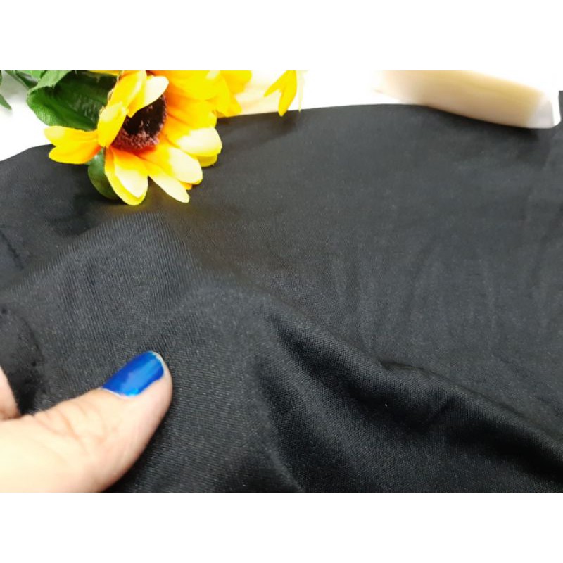 Vải thun  cotton đen co giãn 2c và 4c, lên đồ cho bé và mẹ