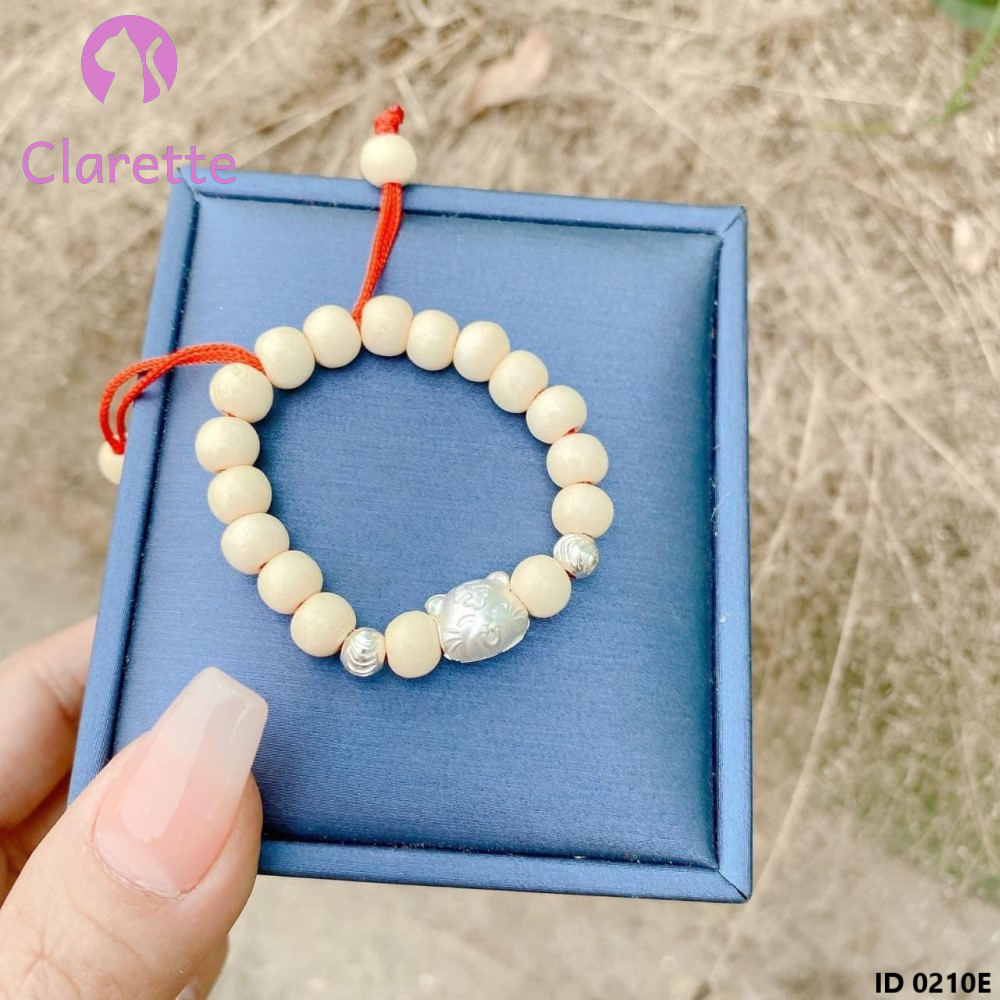 Vòng dâu cho bé mix bi và hình hổ bạc Clarette 0210E