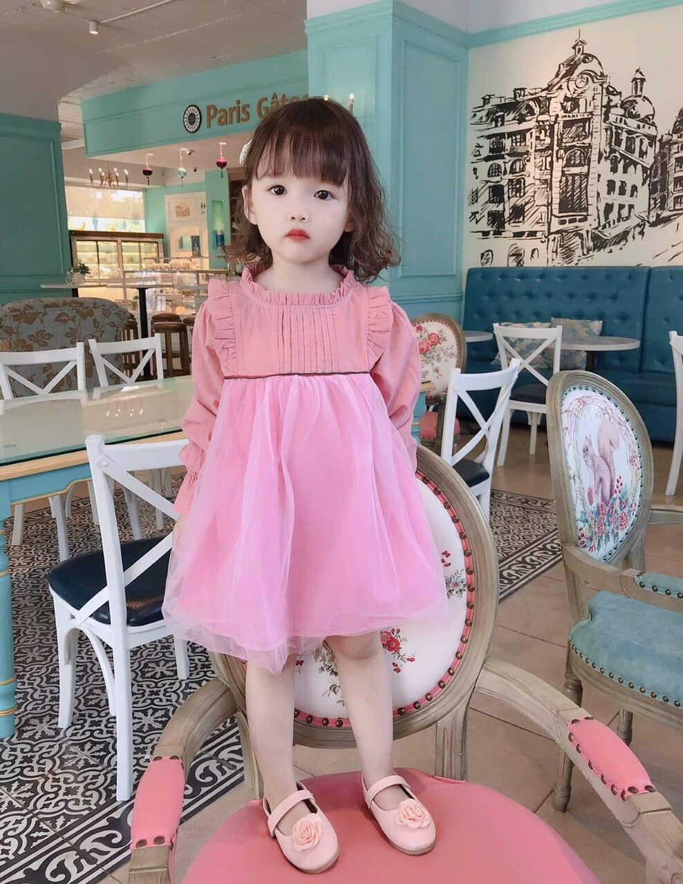 Tặng Băng Đô) Váy body tiểu thư vàng công chúa tay bồng váy xòe màu trắng  và be Baby Sheep cho bé 0-2 tuổi hàng cao cấp | Shopee Việt Nam