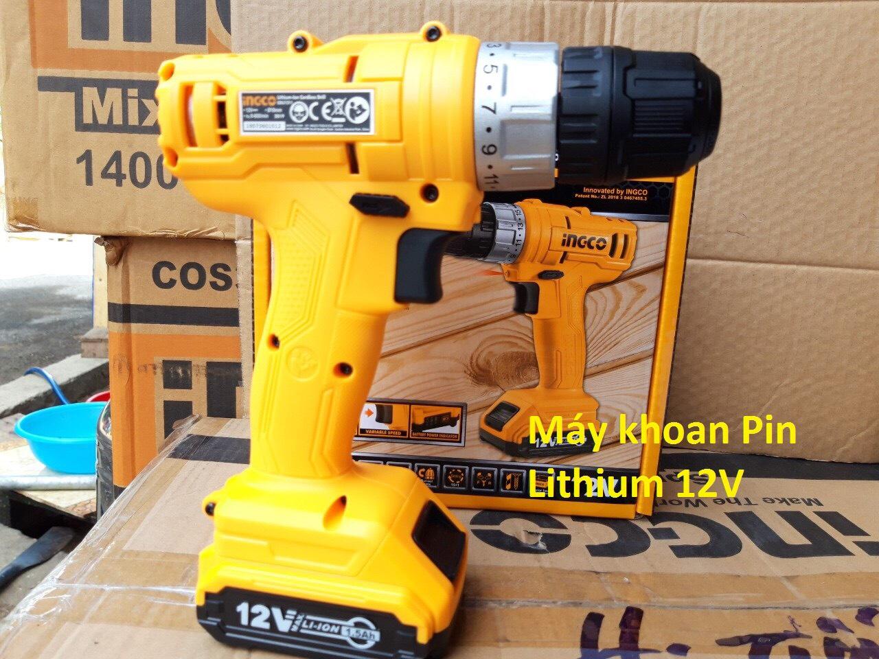 Máy khoan pin dùng pin Lithum 12V Ingco CDLI1211 (1 pin + 1 sạc)