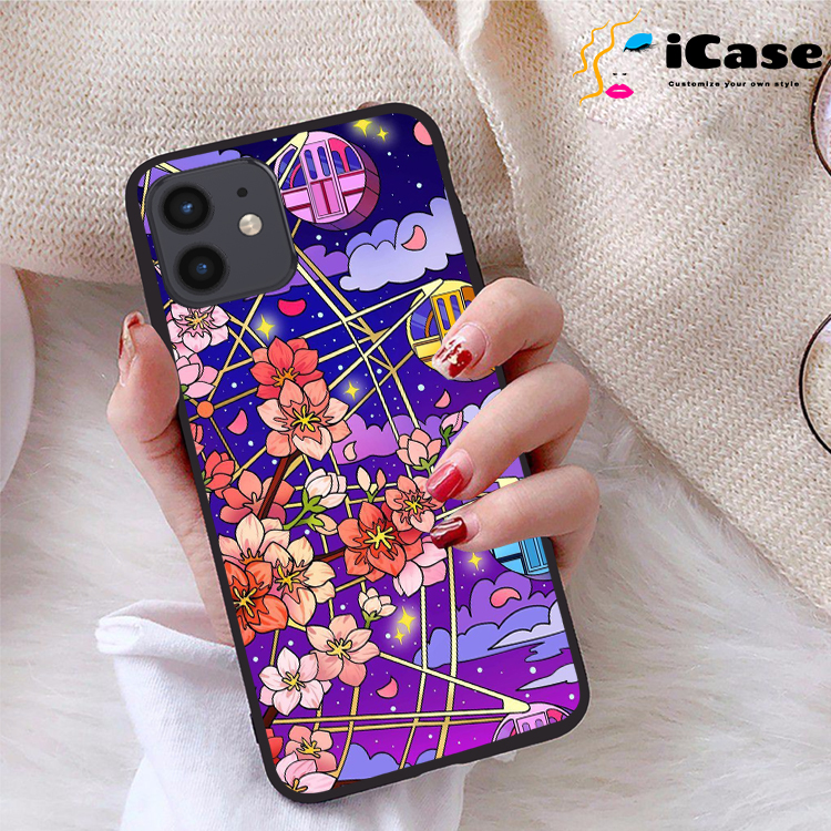 Ốp lưng iPhone 12 viền dẻo TPU BST Purple