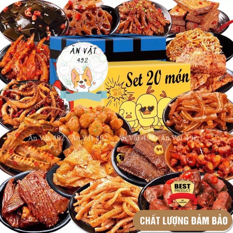 Combo 20 món ăn vặt trung - ăn vặt 492
