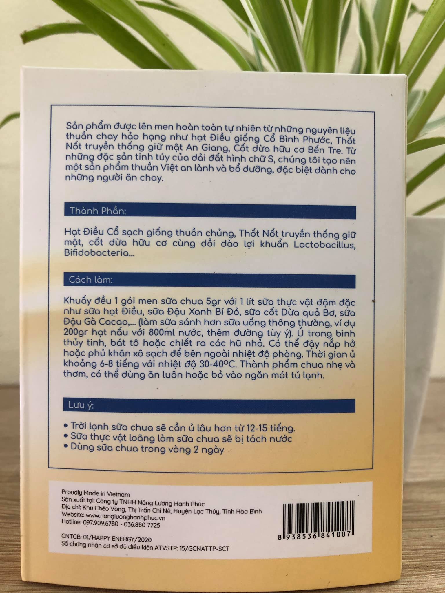 Men Sữa Chua Thuần Chay