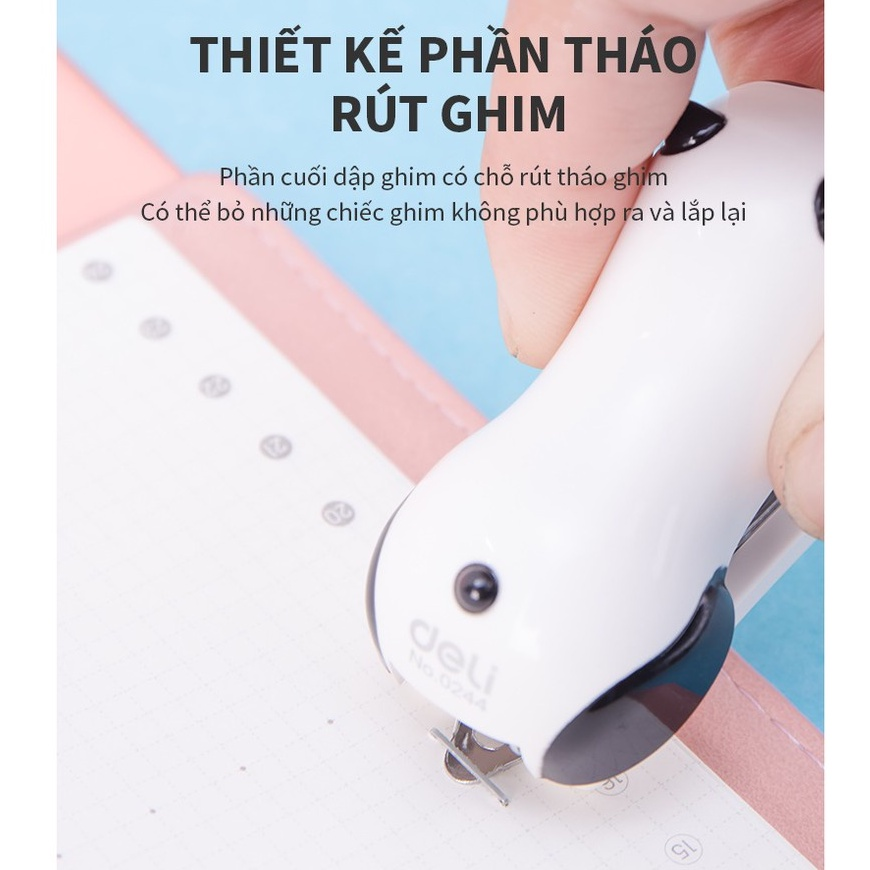 Máy bấm kim số 10 mini Deli 0452 / 0453 (tặng 01 Hộp kim bấm)