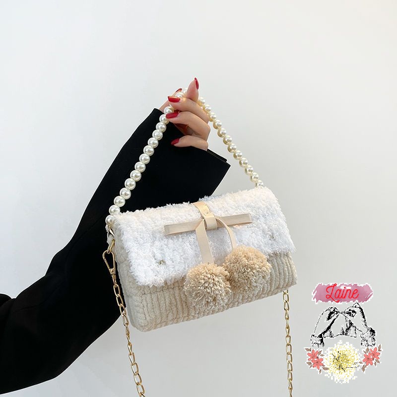 Set túi tự đan POm PoM nhiều màu đơn giản dễ làm (có hướng dẫn)