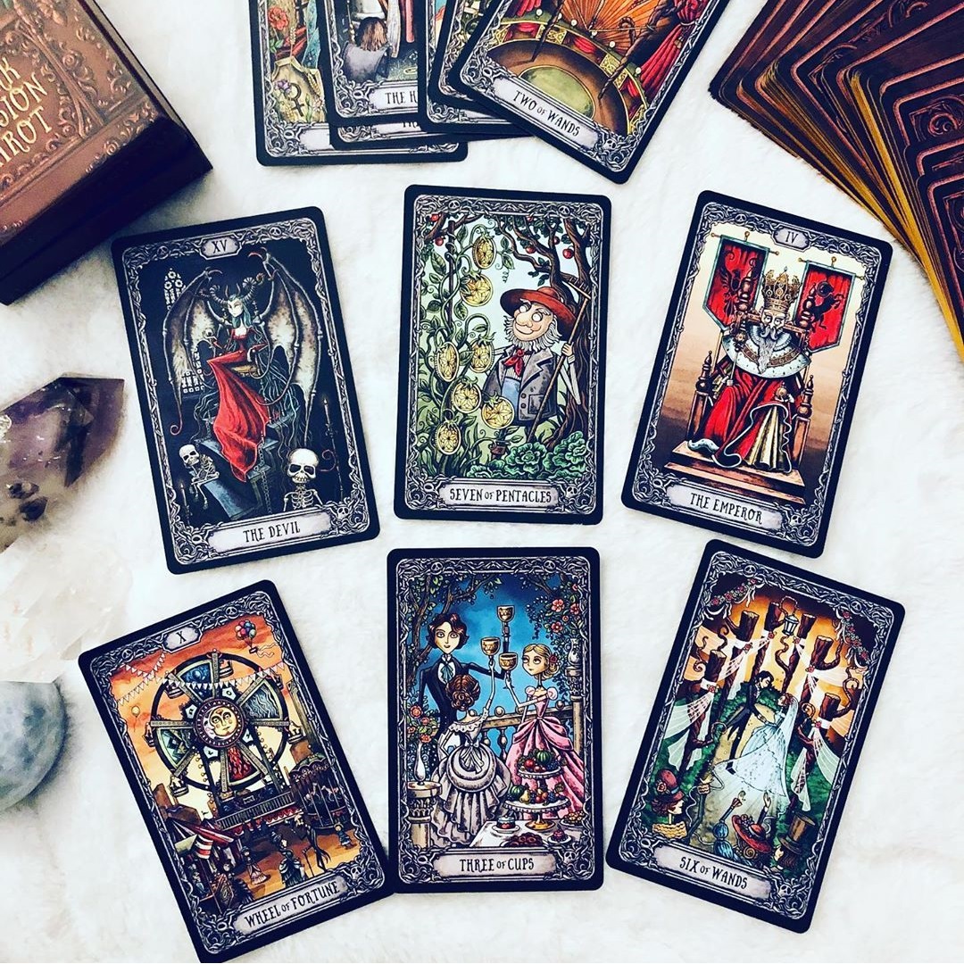 Dark Mansion Tarot 4th Edition Gold Brown