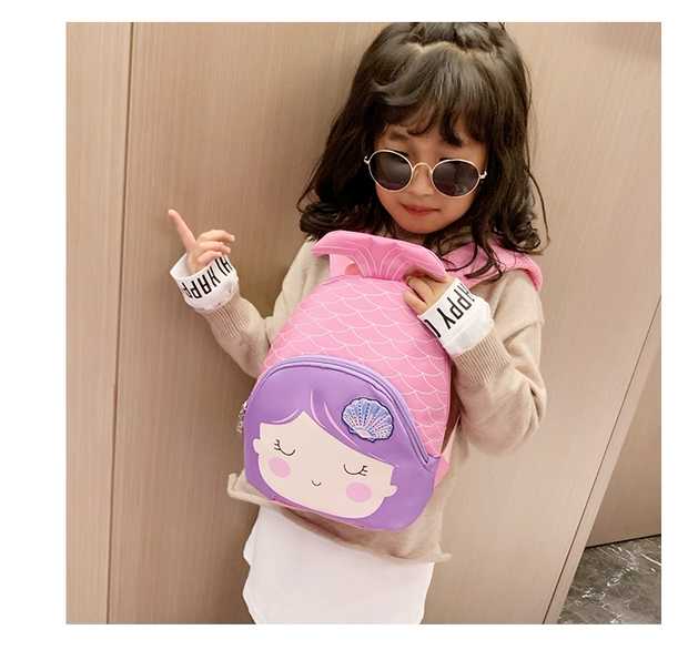 Balo cho bé đi học tiên cá mini thời trang QAZ2 Shalla