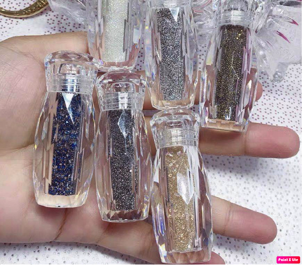 Đá Rắc Bi Thuỷ Tinh Trang Trí Móng - Phủ Móng Nails Siêu Sáng