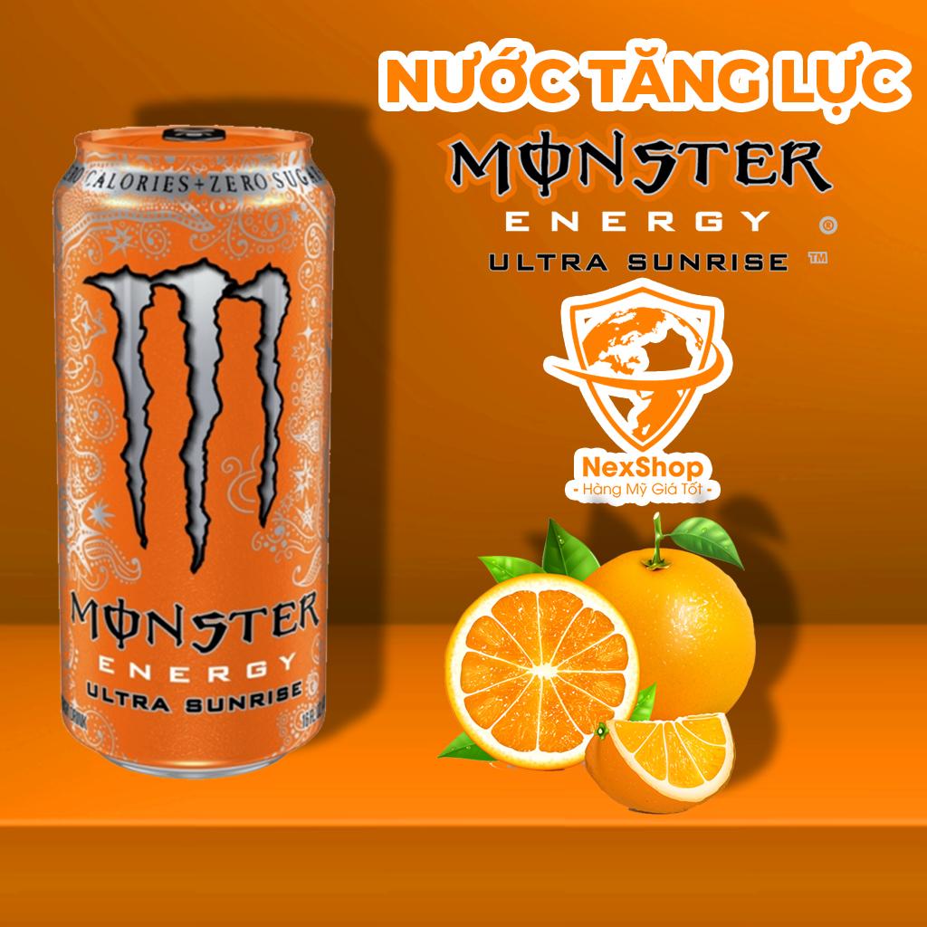 [HCM]Monster Energy Sunrise UItra Nước Tăng Lực Không Đường Ultra 473ml Mỹ