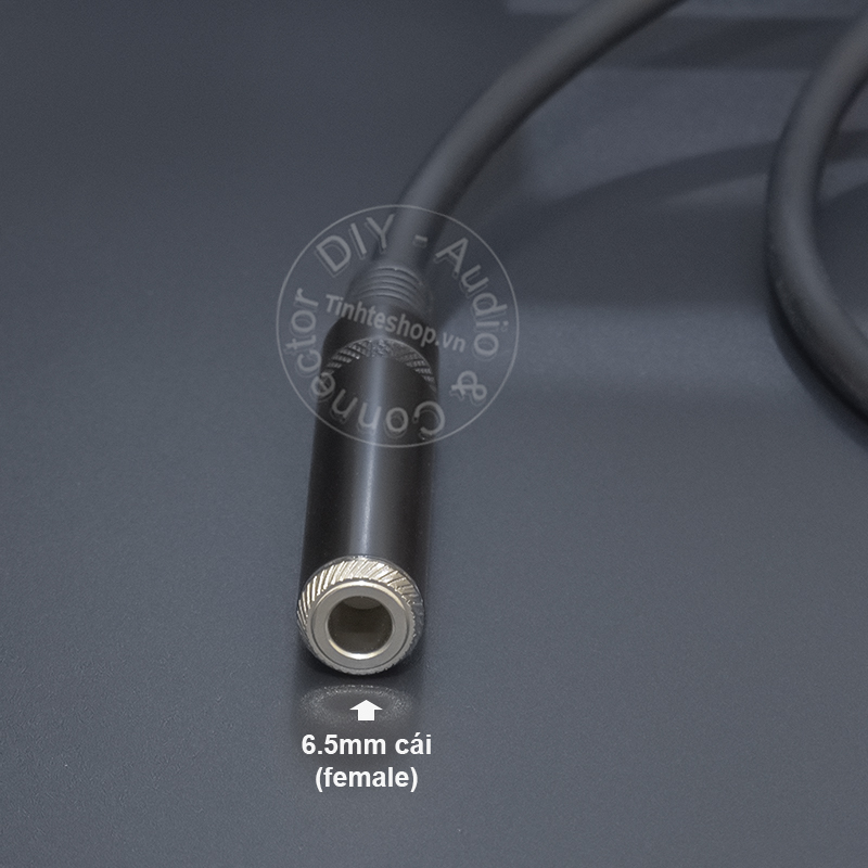 Jack 3.5 sang 6.5 mono cắm cho micro loa kéo âm ly mini DIY 0.2 đến 1 mét - Cáp 3.5mm ra 6.5mm mono