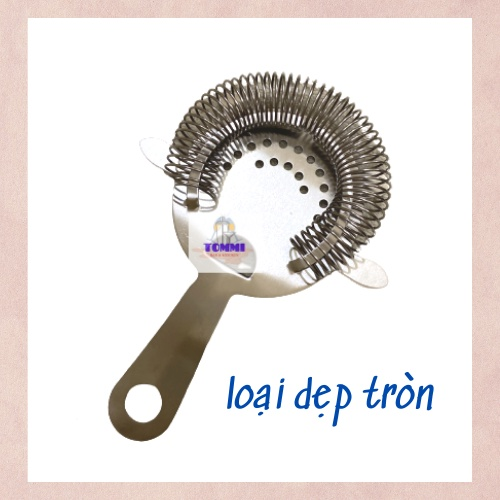 Dụng cụ chặn đá inox. Rây lược đá inox. Strainer inox pha chế - Dụng cụ pha chế