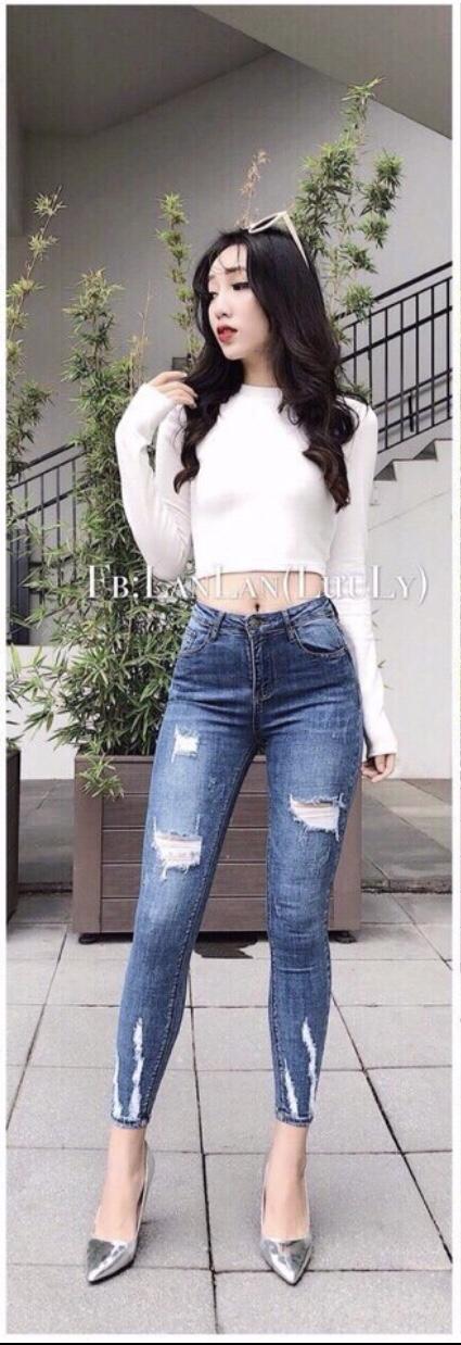 [HCM][40kg~90kg] QUẦN JEAN NỮ BIG SIZE RÁCH ĐẸP 2392 - MoliJeans