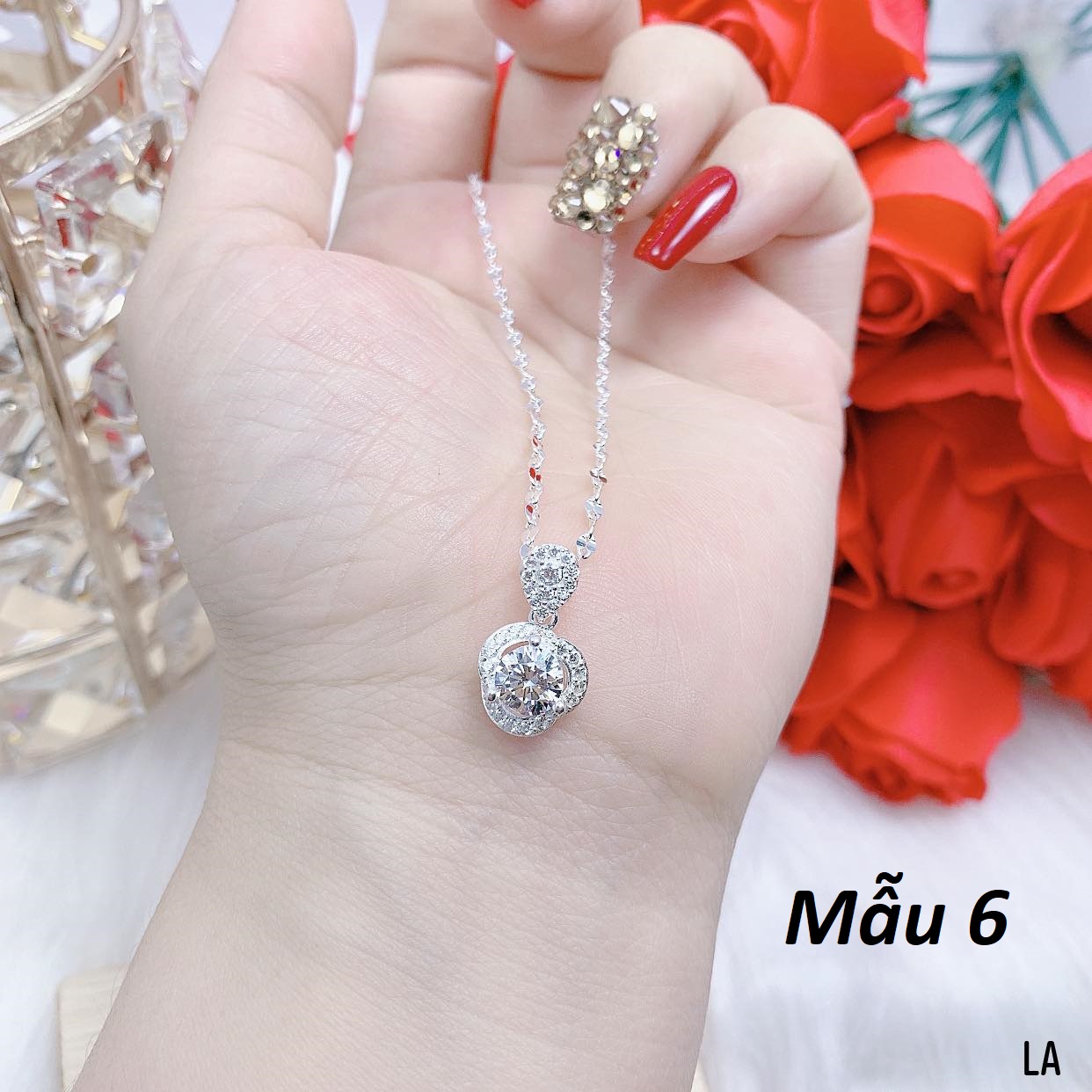 Dây chuyền nữ bạc ta mặt đá các mẫu MS145g
