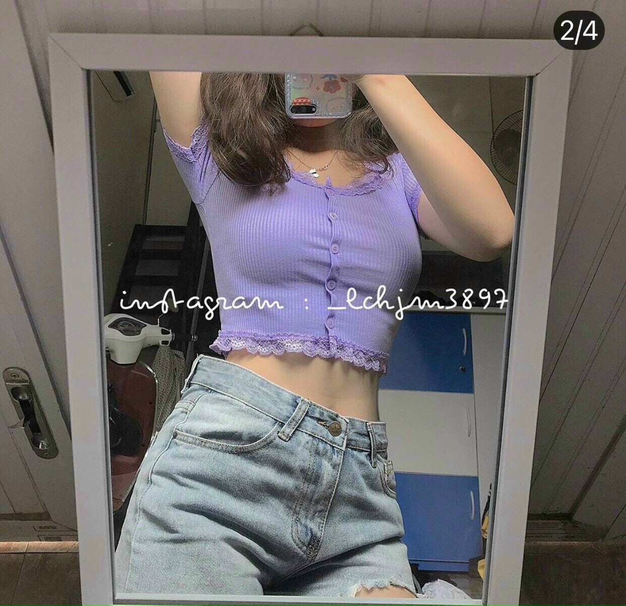 ÁO CROPTOP GÂN PHỐI REN